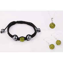 Shamballa bola alibaba design mais recente conjunto de jóias de cristal